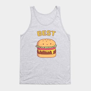 Cute Best Burger Best Friend Pair Doodle Tank Top